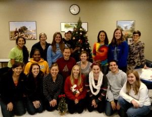 After decorating cookies, SLUDA members gathered in front of the tree for a festive photo!